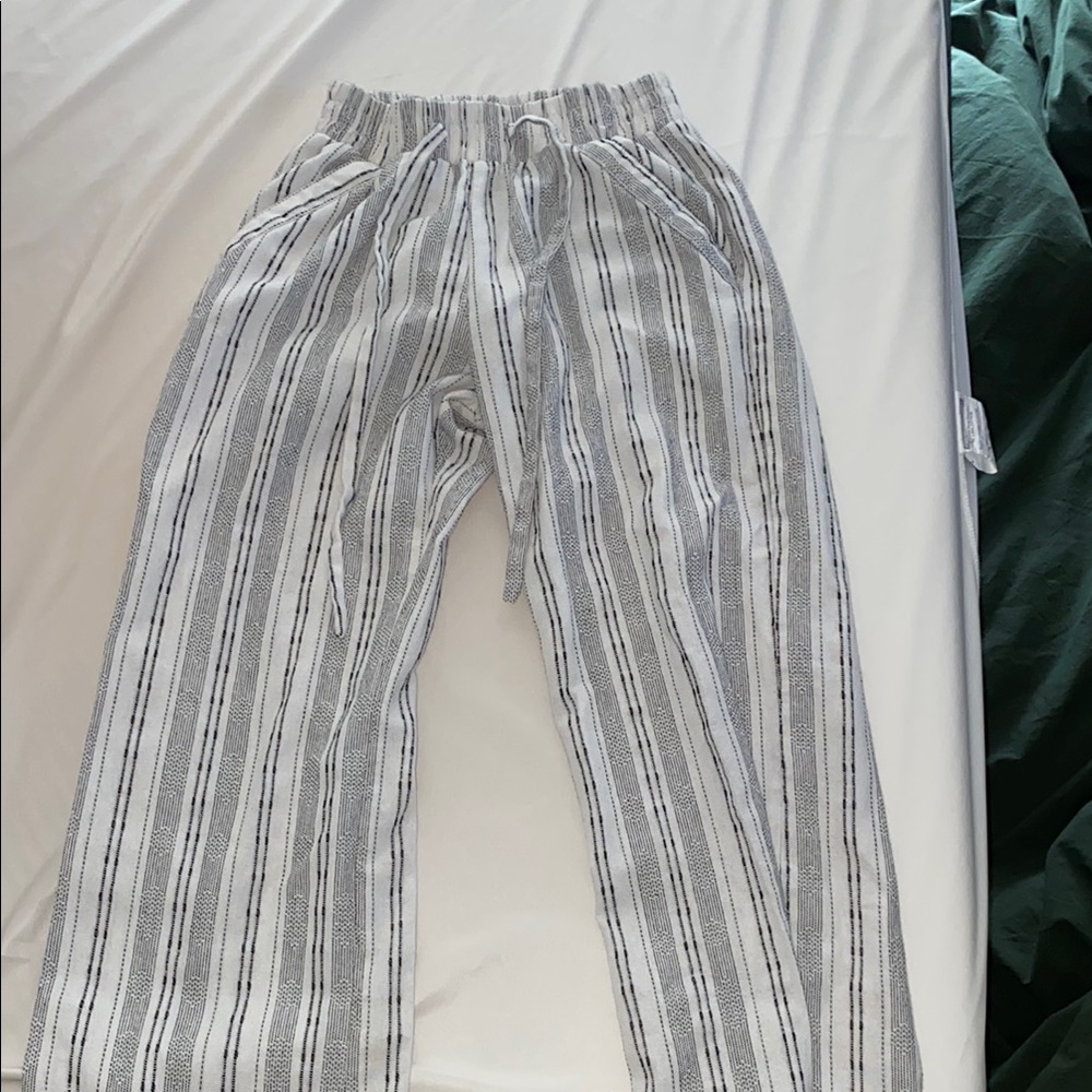 Striped Navy and White Lounge Pants